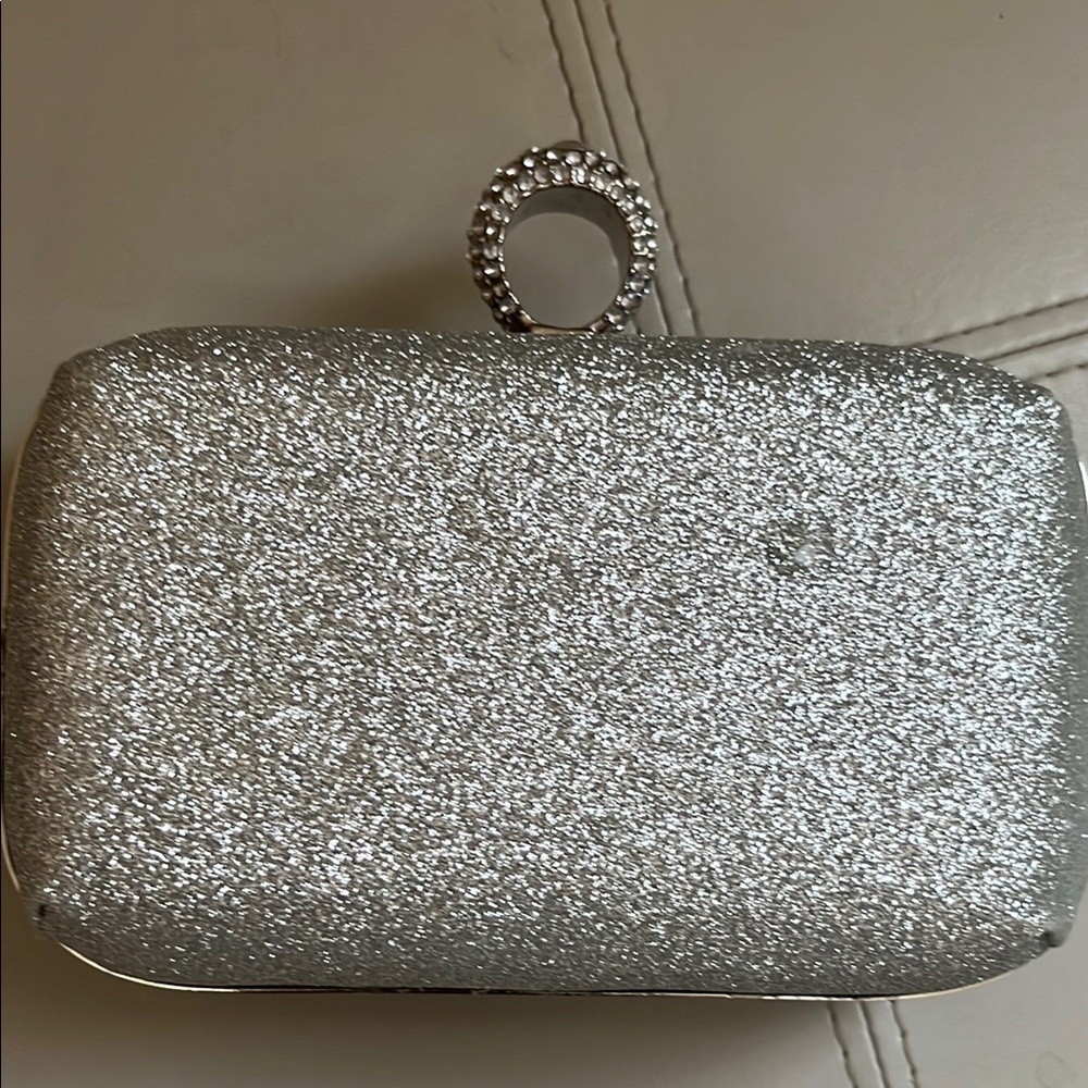 Elegant Silver Clutch Bag like new